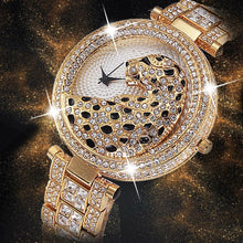Load image into Gallery viewer, Women Quartz Watch Fashion Bling Casual Ladies Watch Female Quartz Gold Watch Crystal Diamond Leopard For Women and Girls
