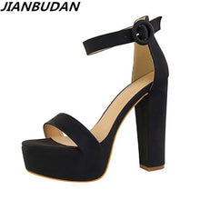 Load image into Gallery viewer, Brand Elegant sandals Women High Heels Pumps Super high heel 13cm Women's Banquet sandals waterproof platform toe sandals
