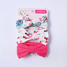 Load image into Gallery viewer, Modern 3PCS Set Floral Bows Baby Headband Dot Bowknot Cotton Hair Band Girls Hair Accessories For Girls
