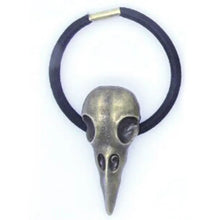 Load image into Gallery viewer, Punk Gothic Metal Crow Skull Hairband Pony Tail Holder Elastic Hair Rope Tie Headwear Women's Accessories
