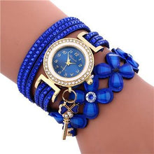 将图片加载到图库查看器，Women watches New luxury Casual Analog Alloy Quartz Watch PU Leather Bracelet Watches Gift For Female and Women
