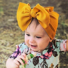 Load image into Gallery viewer, Fashion Trend Big Modern Baby Bow Accessories For Toddler Girls In Solid Bow Hairband Stretch Turban Knot Head Wrap Color  for Kids
