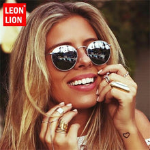 Load image into Gallery viewer, Leon Elegant Unisex Woman and Man Classic Round  Sunglasses Designer Glasses Lady Round Luxury Retro Sunglasses With Vintage Mirror Oculos De Sol Gafas
