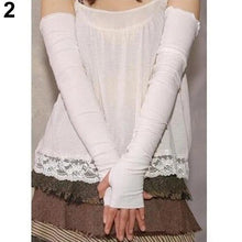 Load image into Gallery viewer, Women's Cotton UV Protection Arm Warmer 2pcs Summer Arm Sleeves Women Men  Anti UV Armwarmer Long Fingerless Gloves Arm Sleeves
