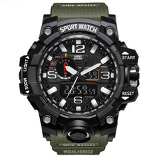 将图片加载到图库查看器，Popular Men Military Army Mens Watch With Led Digital Display Analog Automatic Watch for Men and Woman Sport watch
