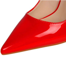 Load image into Gallery viewer, Spring Patent Leather Fashion Bowtie Women's Shoes Back Heel Cut-Outs Sexy Pumps Female High Heels Pointed Toe Dress Party Shoes
