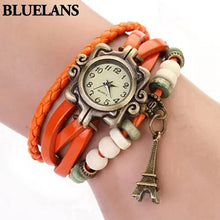 Load image into Gallery viewer, 2018 New Beautiful Girl Lady Hot Vintage Women's Eiffel Tower Quartz Leather Bracelet Wrist Watch  1GOR 6T45 C2K5W
