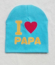 Load image into Gallery viewer, Modern Popular Baby Knitted Warm Cotton Beanie Hat cap For Toddler Baby Kids Cap for Girls &amp;  Boys I love Mama Prints Baby Hat Design
