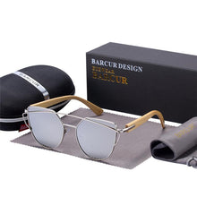 将图片加载到图库查看器，Bamboo High Quality Female Sunglasses Oversized Women Polarized Sunglasses With Natural Bamboo In Elegant and Luxury Cat eye Eyewear Luxury Style
