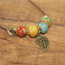 Load image into Gallery viewer, Miredo jewelry wholesale simple ceramic necklaces women's coin wood collar stone boho  necklace pendant free shipping #1460
