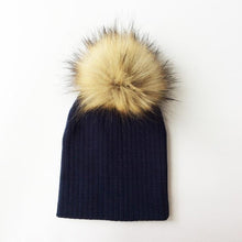 Load image into Gallery viewer, Trend New Winter Children Boy Girl Crochet Artificial Pompom Hat Knitted Toddler Kids Caps With Pompon Baby Beanie For Girls and Boys
