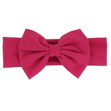 Load image into Gallery viewer, Cotton Elastic Newborn Baby Girls Solid Color Headband Bowknot Hair Band Children Infant Headband Bow for kids

