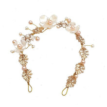 Load image into Gallery viewer, Handamde  Lucury Hair Accessories For Girls Kids Flower Crown Adjustable Flower Headband Pearls Head Wreath For Girls
