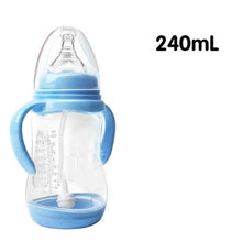 将图片加载到图库查看器，Baby Safe Plastic BPA Free Anti-colic Baby Milk Water Juice Bottle with Straw for Infant Feeding For Kids
