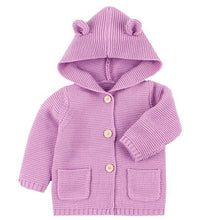 Load image into Gallery viewer, Winter Hooded Knitted Long Sleeve  Sweaters For Newborn Babies

