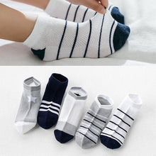 Load image into Gallery viewer, 5 Pairs Kids Socks  Striped Sock for Children Fashion Sports Elastic Socks Spring Autumn Summer Breathable Soft Socks For Kids
