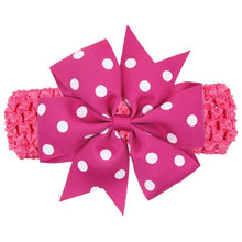 Load image into Gallery viewer, Modern Luxury Children Dot Bow Wide Hair Head Band Headband Headwear For Girls Baby
