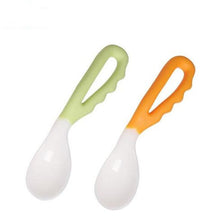 Load image into Gallery viewer, Baby Food Supplement Feeding Spoon Children's Products Curved Handle Easy To Grasp Children Tableware Baby Diet Training Spoon for eating
