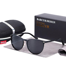Load image into Gallery viewer, Retro Aluminum Magnesium Men Sunglasses Polarized Vintage Round Sunglasses for Men and Women Eyewear Accessories Oculos de sol Luxury Glasses High Quality metal frame WIth UV400 Protection
