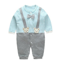 Load image into Gallery viewer, Modern Printed Jumpsuits Gentleman Autumn Long Sleeves Rompers Cotton Baby Clothes for Boys and Girls Outfits Style
