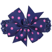 Load image into Gallery viewer, Modern Luxury Children Dot Bow Wide Hair Head Band Headband Headwear For Girls Baby
