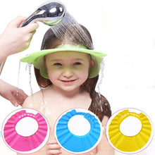 将图片加载到图库查看器，Modern Baby Shower Sheild Cap Reusable Waterproof Bath Hat Teen Girl Shower Haircut Cap for Boys and Girls  Shampoo Cap Design
