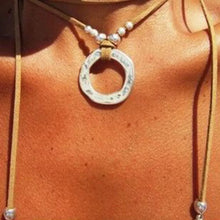 Load image into Gallery viewer, Women's Necklace Brown Ieather Siber Jewelry Accessories Ladies leather Necklace Women's Ethnic Necklace
