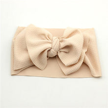 Load image into Gallery viewer, Modern Luxury Newborn Large Bow Cotton Rainbow Print Headwrap Baby Girl Fabric Messy Bow Turban Headband
