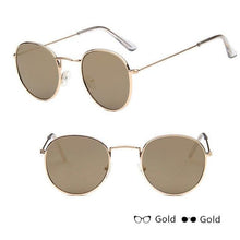 Load image into Gallery viewer, Luxury Leon Classic Small Round Unisex Sunglasses For Women and Men Mirror Sun Glasses Vintage Style With UV400 Protection
