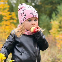 将图片加载到图库查看器，Modern Children Girls Cartoon Sheep Printing Cotton Hat and Scarf Animal Pattern Kids Caps Baby Beanie
