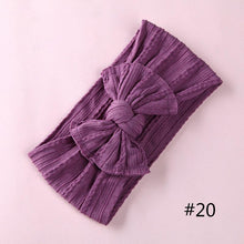 Load image into Gallery viewer, Modern Braid Nylon Bow Knot Solid Wide Nylon Headbands Turban Baby Girls Head Wrap For Girls
