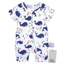 将图片加载到图库查看器，Modern Printed Newborn Baby Short Sleeved Cotton Jumpsuit Infant Cartoon Animal Costumes Clothing For Girls and Boys Kids
