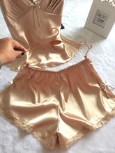 Load image into Gallery viewer, Lisacmvpnel PIJAMA New V-Neck rayon silk women's sleepwear spaghetti strap lace sexy pajama set
