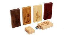 Load image into Gallery viewer, JASTER Wooden Block USB 3.0 Flash Drive Red Wood Pendrive 4GB 8GB 16GB 32GB 64GB 128GB Memory Stick U Disk Gift
