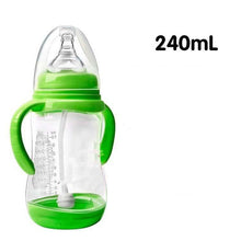 将图片加载到图库查看器，Baby Safe Plastic BPA Free Anti-colic Baby Milk Water Juice Bottle with Straw for Infant Feeding For Kids

