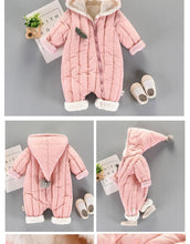 Load image into Gallery viewer, Newborn Infants Baby girls/boys Warm Hooded Jumpsuit Jacket Baby wear Clothing sets For Boys And Girls Winter Coat Jumpsuit in Several Sizes
