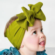 Load image into Gallery viewer, Adjustable Big Bow Headwrap  Top Knot Headbands Over Sized Bow Hair Turban for Newborn Girl
