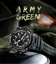 Load image into Gallery viewer, Red Modern Sport  Waterproof 50M Men Watches With LED Digital Display In Military Armi Relogio Masculino Style
