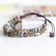Load image into Gallery viewer, National Wind Restoring Ancient Ways Is The High Temperature Glaze Ceramic Handmade Trinkets Women's Fashion  Bracelets #1078
