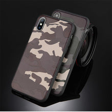 Load image into Gallery viewer, Army Green Camouflage Case For iPhone 11 12Pro 13 Pro Max SE X XR XS Max 6 6S 7 8 Plus Soft Silicone Back Cover Black And White Camo Camouflage Thin Design Durable Hard Plastic Protective Case
