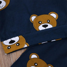 将图片加载到图库查看器，Baby Boy Clothes T shirt Hoodies and Long Pants Long Sleeve Outfits For Boys Pajamas With Bear Deisgn In Modern Style
