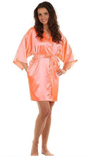 将图片加载到图库查看器，New Black Chinese Women's Faux Silk Robe Bath Gown Hot Sale Kimono Yukata Bathrobe Solid Color Sleepwear S M L XL XXL NB032
