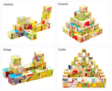 将图片加载到图库查看器，1Set Nine Blocks Six-sided 3D Wooden Cube Puzzle Toys  For Children Kids Educational Toys Funny Games

