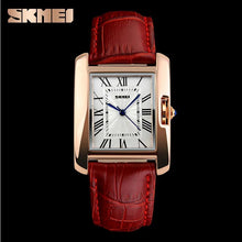 将图片加载到图库查看器，SKMEI Brand Elegant Retro Watches Women Fashion Luxury Quartz Watch Clock Woman Female Casual Leather Strap Women's Wristwatches
