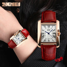 将图片加载到图库查看器，SKMEI Brand Elegant Retro Watches Women Fashion Luxury Quartz Watch Clock Woman Female Casual Leather Strap Women's Wristwatches

