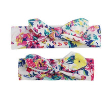 Load image into Gallery viewer, Mother &amp; Baby Headbands Print Floral Elastic Hair Bands Parent-Child Hair Accessories Bow For Baby Girls Bow in Modern Design
