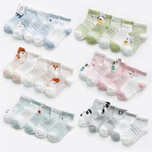 Load image into Gallery viewer, 5 Pairs Infant Mesh Thin Cotton Socks For Newborn Baby Girls And Boy  Clothes Accessories
