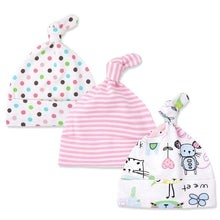 将图片加载到图库查看器，Printed Baby Hats &amp; Caps For Newborn Baby Accessories In Elegant Modern Design Set Of 3PCS For Baby Kids
