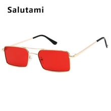 Load image into Gallery viewer, Luxury Famous Retro Modern Square Unisex Men and  Women‘s Sunglasses  With Alloy Metal Small Frame With Clear Double Bridge Men's Sunglasses
