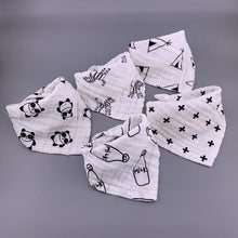 Load image into Gallery viewer, Modern 5PCS/Pack Cotton Baby Bibs 4 Lyers Girls Boys Triangle Feeding Burp Cloth  Collar Scarf For Feeding
